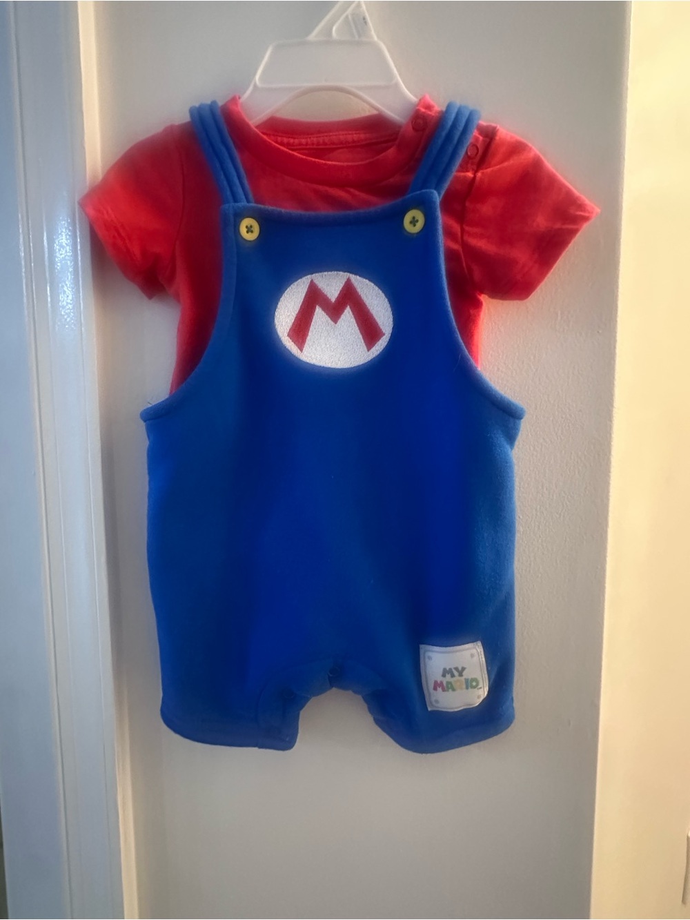 Super Mario Blue & Red baby Overalls Romper
